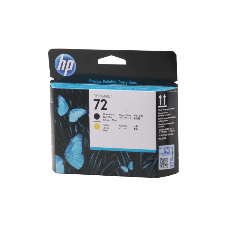 HP 72 Matte Black-Yellow Mat Siyah-Sarı Baskı Kafası C9384A