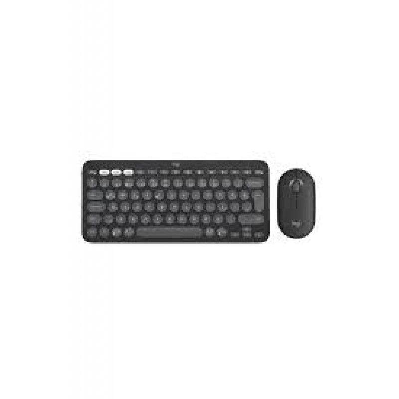 Logitech 920-012245 Grafit Pebble 2 Combo Çoklu Sessiz Kablosuz Türkçe Q Klavye Mouse Seti