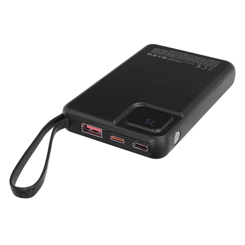 S-link M120 Siyah 10000mAh PD20W + QC3.0 18W 15W Magsafe + Watch LCD Taşnblr Pil Powerbank