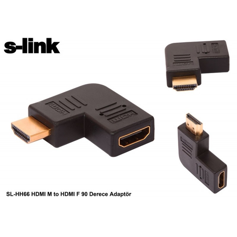 S-link SL-HH66 Hdmı Erkek To Hdmı Dişi 90 Derece Yatay Çevirici